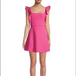 BCBGeneration ruffle square neck mini dress NWT